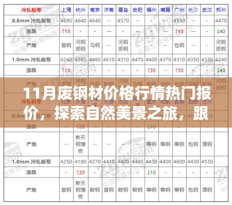 11月废钢材价格行情与心灵宁静之旅,热门报价与自然美景探索