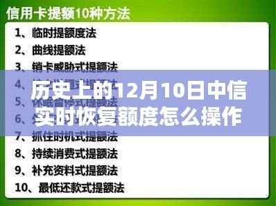 揭秘中信实时恢复额度操作全攻略,历史12月10日操作指南助你轻松提升信用额度!