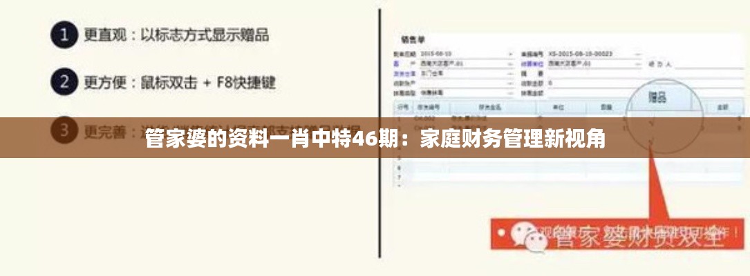 管家婆的资料一肖中特46期:家庭财务管理新视角