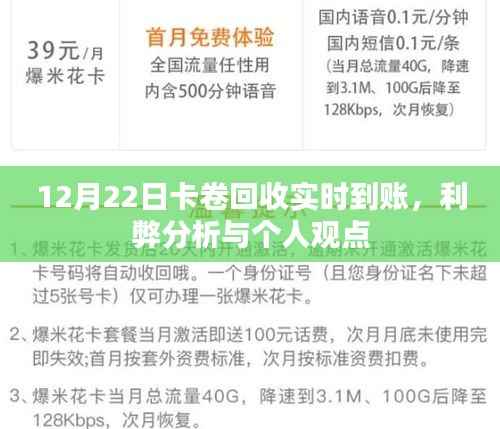 12月22日卡卷回收实时到账，利弊分析与个人看法